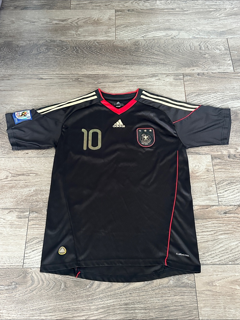 adidas Black Germany #10 Podolski South Africa 2010 FIFA World Cup authentic